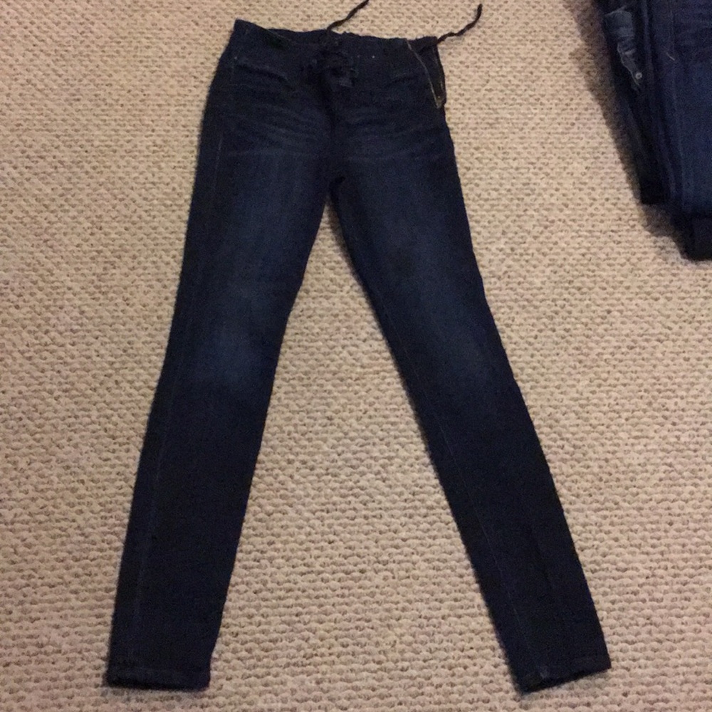 Express corset legging jeans skinny lace up size 2